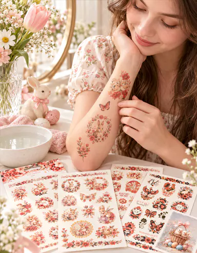 Autocolantele pentru tatuaje cu fluture floral CreateFun sunt acum disponibile online